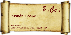 Puskás Csepel névjegykártya